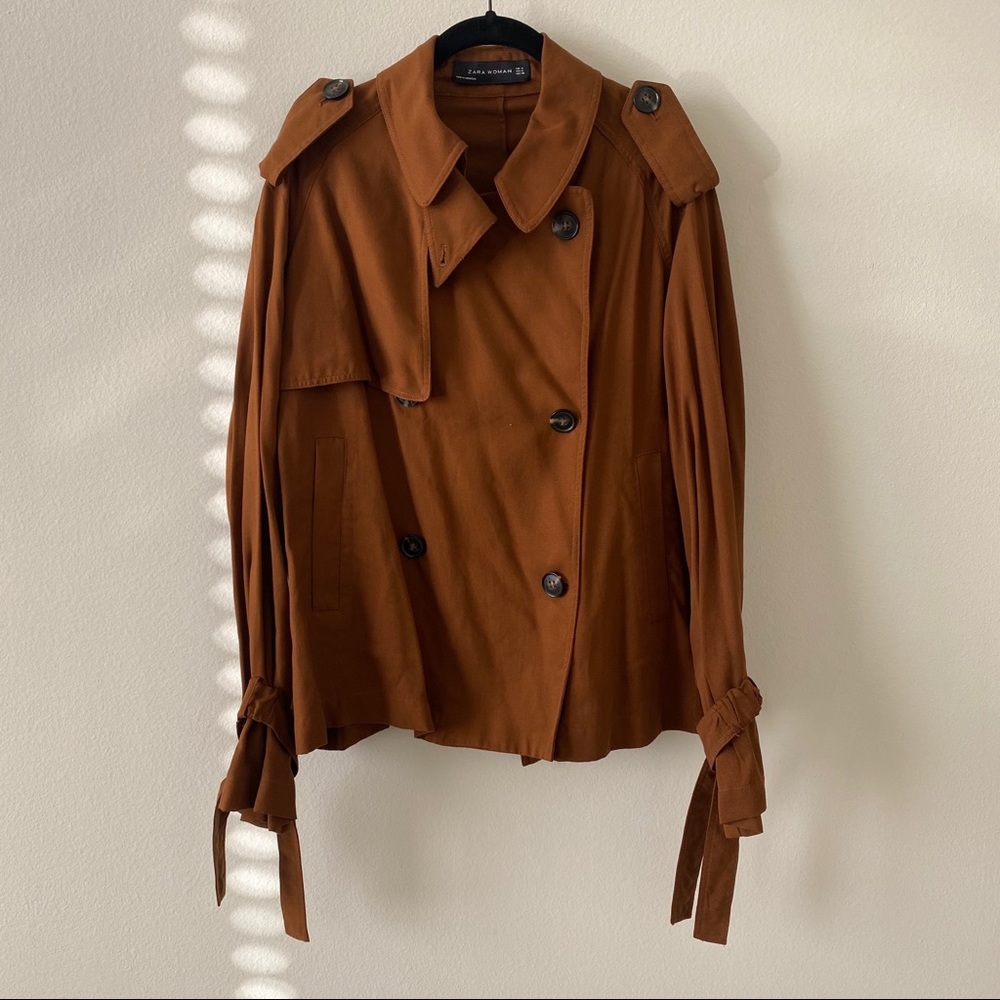 Zara Trench Knit Jacket - Size: MEDIUM